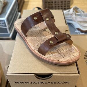 Kork-Ease Brown Leather Cork Sandals